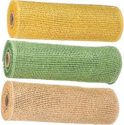 VERDANVERSE 3pcs Burlap Mesh Rolls for DIY Bouquets Present Wrapping Decorations Decorative Packaging Mesh for Floral Arrangements Craft Projects