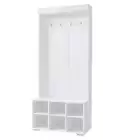 NNEDSZ Shoe Cabinet Storage Rack Shoe Bench Hall Tree Coat Rack White 180CM