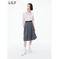 在飛比找ETMall東森購物網優惠-LILY襯衫式休閑簡約連衣裙假兩件