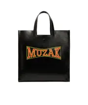Bally X DJ Leo Mas Muzak-Printed Open Top Tote Bag One size black