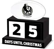 AFL Christmas Countdown Blocks - Collingwood Magpies - Wooden - Xmas