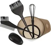 HAKIDZEL 6pc Hair Coloring Tool Set Dye Brush Bowl Kit for Curly Hair for Home or Salon Use