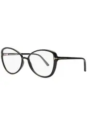 Tom Ford Oversized Optical Glasses, Optical Glasses, Black, Signature T Insert at Temples, Designer Plaque at Tips, Oversied ONE SIZE