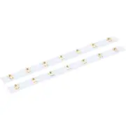 2 Set Corset Busk, 14 Inch White Steel Boning Support with Gold Buttons