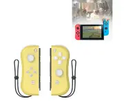 For Switch Joy-con Wireless Bluetooth Gamepad Somatosensory Grip, A Pair (Yellow)