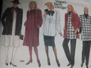 Maternity Jacket Dress Top Pants Skirt 12 14 16 Vogue 1261 Sewing Pattern Basic
