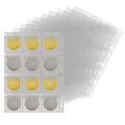 Coin Collection Supplies Pages for Collectors 12 Sheets Coins Holder Album Bo...
