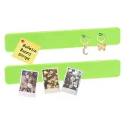 2Pcs Bulletin Board, Felt Pin Board Bar Strips with Pushpins, Grass Green