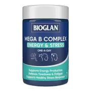 Bioglan Mega B Complex 90 Tablets - Energy, Stress & Immune Support, Vegan