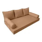 |SLIPCOVER ONLY|S3 Daybed Mattress Bolster Backrest Covers Piped Trim Full AD104