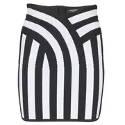 [Balmain] V-Shape Stripe Short Skirt