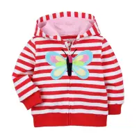 在飛比找momo購物網優惠-【時尚Baby】童裝 女童薄外套 紅色大蝴蝶外套 運動外套(