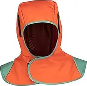 Full Protective Welding Hood Dustproof Lightweight Fireproof Flame Resistant Reusable Washable for Welder hat Hood Protection Hood, Orange
