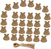 WEKAMOS 50 Sets Shower Paper Present Tags Blank Labels for Birthday Party Decorations Durable Hanging Tags for Candy Bags and for Gender Reveal Celebrations
