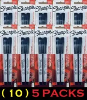 10x Sharpie Quick Dry Permanent ULTRA Fine-Point Markers Black - ( 10 ) 2 PACKS