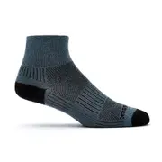 Wrightsock Coolmesh II Quarter Grey/BLK Unisex Activewear Socks