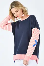 Sophie Stripe Crew--ELM-8145018