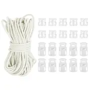 16 Yard Cord & Single Hole Lock & Double Hole Lock, Beige 12 Pack