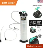10 Quart Manual Fluid Extractor with Oversized Handle for Easy Oil Changes