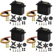 4Pack MG995 55g Metal Gear Torque Digital Servo Motor Compatible for Arduino Futaba JR RC Helicopter Car Boat Robot