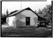 Exterior view of the Verdugo adobe in Glendale July 1934 California Old Photo