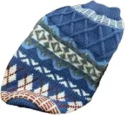 yuksok Pet Puppy Jumper, Pet Knitwear Costume, Knit Pullover Pet Sweater for Dogs Kitten Holiday Celebrations, Blue S