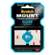 Scotch-Mount Clear Double-Sided Mounting Holds 6lbs Strips 8-Pack