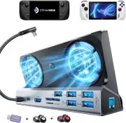 LISEN Docking Station for Asus Rog Ally Turbo 30W Mode & Steam Deck,13-in-1 S...