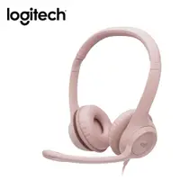 在飛比找PChome24h購物優惠-【Logitech 羅技】H390 USB耳機麥克風 玫瑰粉