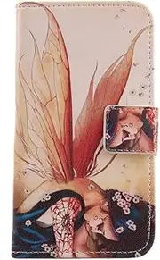 Lankashi Pattern PU Leather Wallet Flip Cover Skin Protection Case for Samsung Galaxy A51 6.5" (Wing Girl Design)