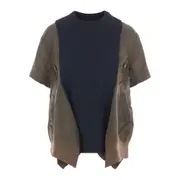 [Sacai] Sacai Panelled T-shirt I NUMERIC GREEN/BLACK
