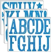 Waynoda Glitter Bulletin Board Letters 155 Pieces 4 Inch Letter Stickers for Poster Board Stick on Letters for Bulletin Board Display Home School Classroom Decor(Blue)