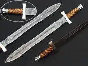 Ancient Roman Inspired Damascus Steel Gladius Historical sword, Sharp n Lethal