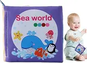 High Contrast Cloth Book,Tear-Resistant High Contrast Cloth Book - Tear-Resistant High Contrast, Fabric Activity Crinkle Soft Books Tear-Resistant for Teething