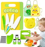 YNPQTDS Kids Cooking Sets Real | Kid Safe Cutter Set for Real Cooking - Sandwich Cutter, Y Peeler, Serrated Edge Cutters, Kid Proof Kitchen Tools for Kids 3-12 Years Old