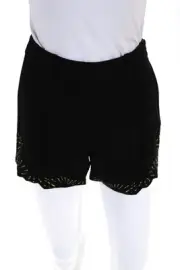 Sass & Bide Womens Behind The Auditorium Embroidered Hem Shorts Black Size 2