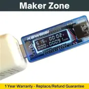 AU Bulk - Keweisi USB Voltmeter Power Current Meter Battery Capacity Tester