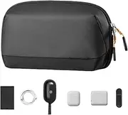 Digital Portable Volcano Storage Bag, Travel Electronics Case, Cable Storage Pouch, Lightweight, Easy to Carry, 26X15x9.5cm, for Daily Necessities, Black, Refer to description, Unisex