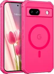 [BENTOBEN] for Google Pixel 8a Case [Compatible with Magsafe] Translucent Matte Magnetic Pixel 8a Case Magsafe Slim Shockproof Women Men Protective Phone Cases Cover for Google Pixel 8a 6.1", Hot Pink