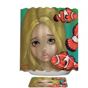 Faces of Faery #8 Girl and Clownfish Shower Curtain