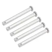 Single Hole Clevis Pins - 8mm x 70mm Flat Head 304 Stainless Steel Pin 5Pcs