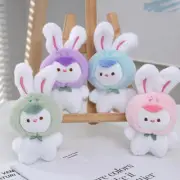 Cute Plush Rabbit Keychain Kawaii Soft Stuffed Keyring Backpack Pendant Charm CR