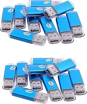 Mellisso 20 x USB Memory 2.0 Memory Stick Flash Drive 128MB Gift Blue