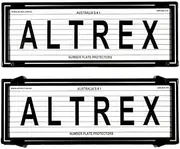 Altrex Number Plate Protectors 6 Figure Black Lined Silver Border 6LS