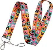 Dog Dogs Breed Lovers Cute Pug Doberman Beagle Labrador 17.7" Neck Lanyard
