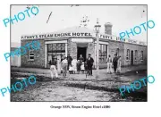 OLD 6 x 4 PHOTO ORANGE NSW STEAM ENGINE HOTEL c1880