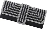 [OATIPHO] Rhinestone Evening Bag Diamond Clutch Bag Wedding Evening Events Elegant Clutch for Women
