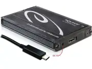 Delock External Enclosure SATA HDD SSD USB 3.1 Gen 2, Type-C to A, Thunderbolt 3