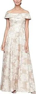 [Alex Evenings] Women's Long Printed Ballgown Dress