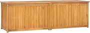 Garden Storage Box 175x50x55 cm Solid Teak Wood Outdoor Chest with Lid, Waterproof Teak Storage Box for Decks, Sheds, Patio, Pool & Cabinets, Large Furniture Bin
